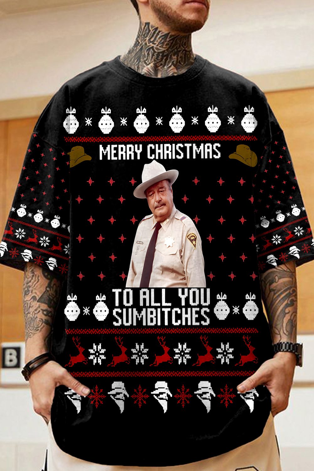 Smokey and the Bandit Christmas Printed T-Shirt