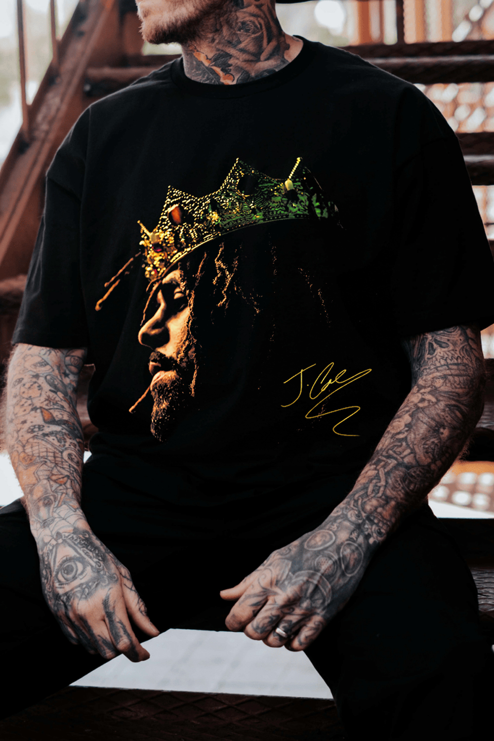 J Cole Crown Face T-Shirt