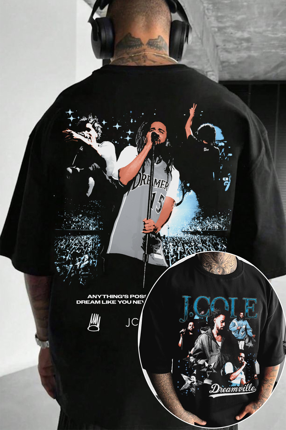 J Cole Icon T-Shirt (With Backprint)