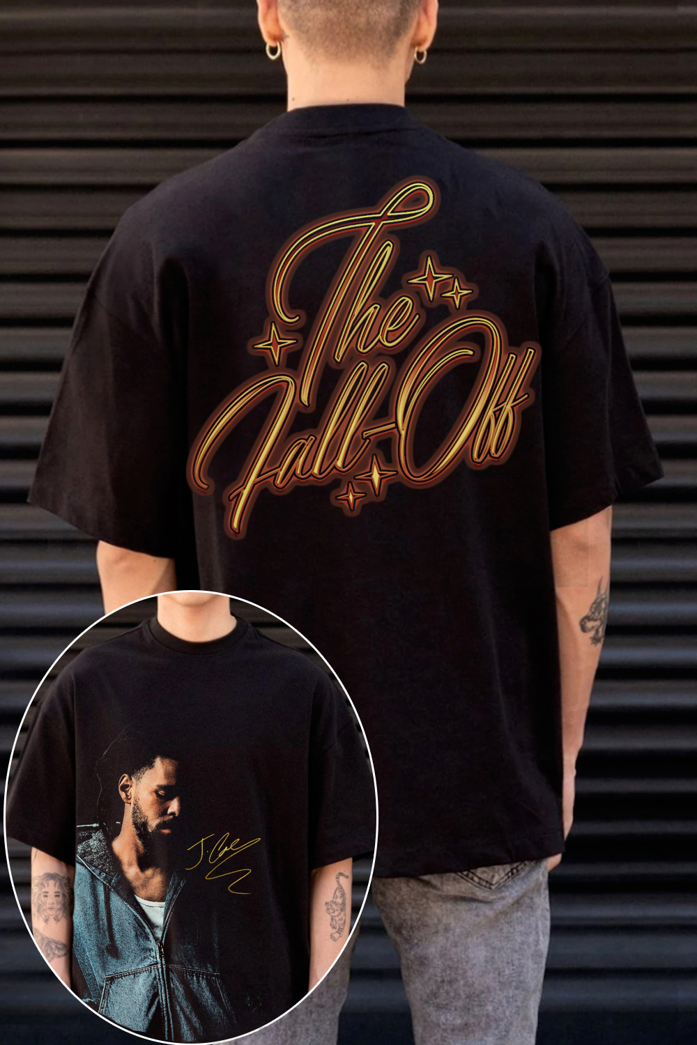 J Cole Fall Off Signature T-Shirt (With Backprint)