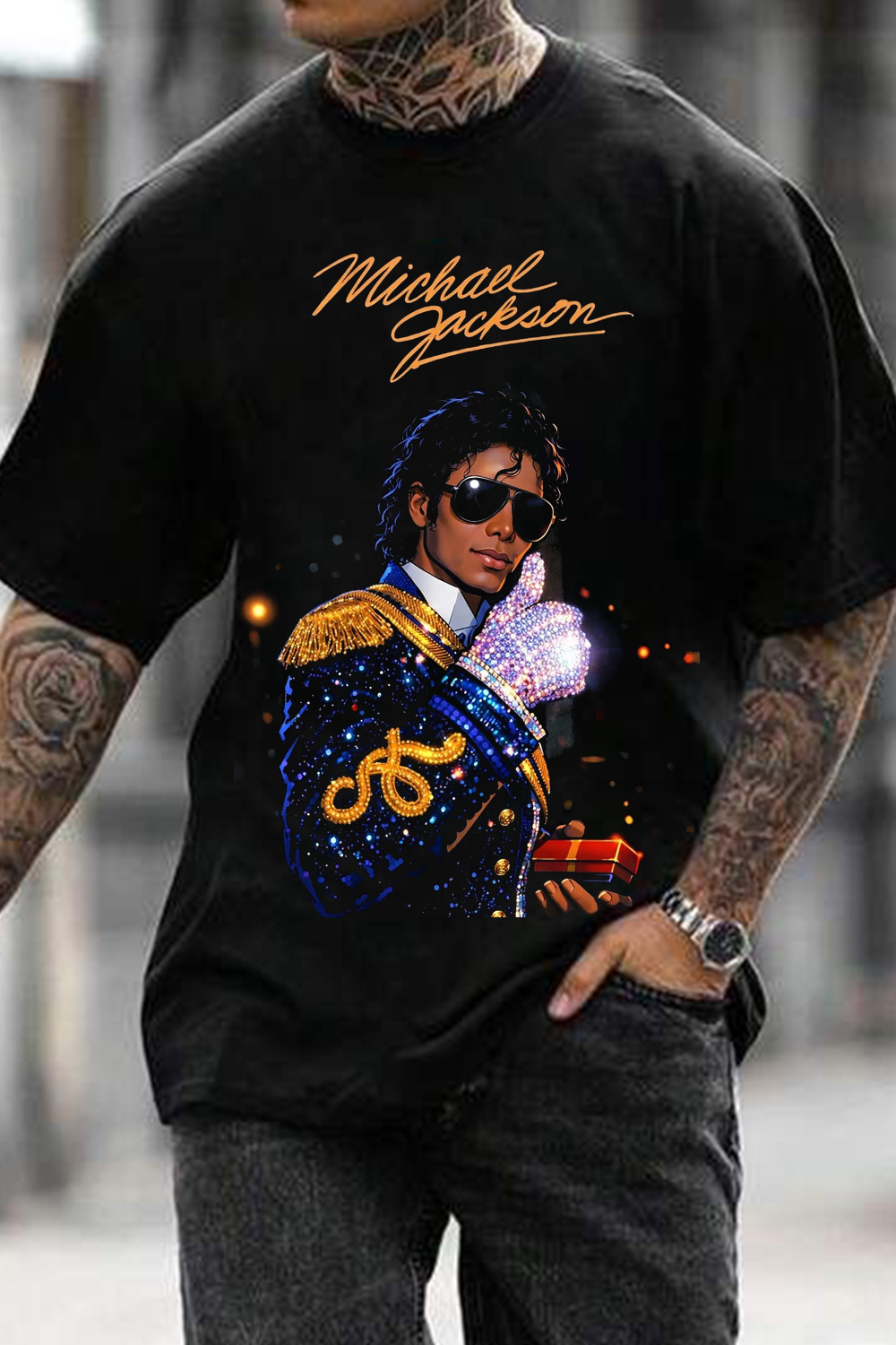 Michael Jackson Classic Movie Print T-Shirt