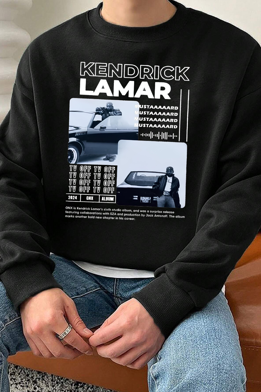 Kendrick TV OFF Fleece Sweatshirt For Men