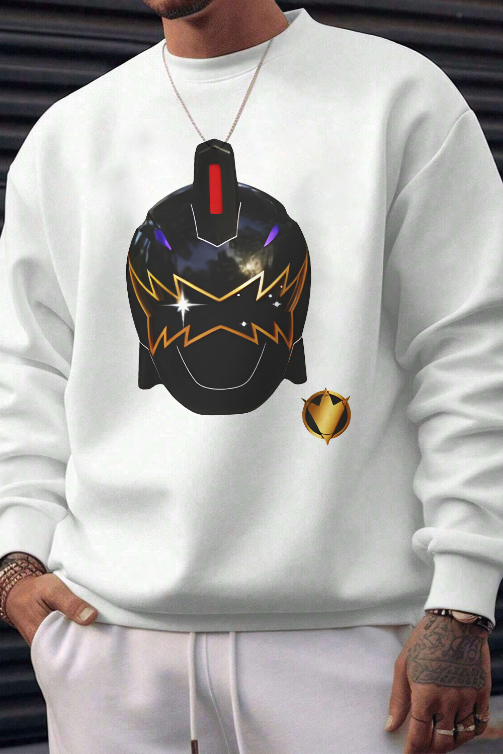 Power Rangers Graphic Fleece Sweatshirt For Men