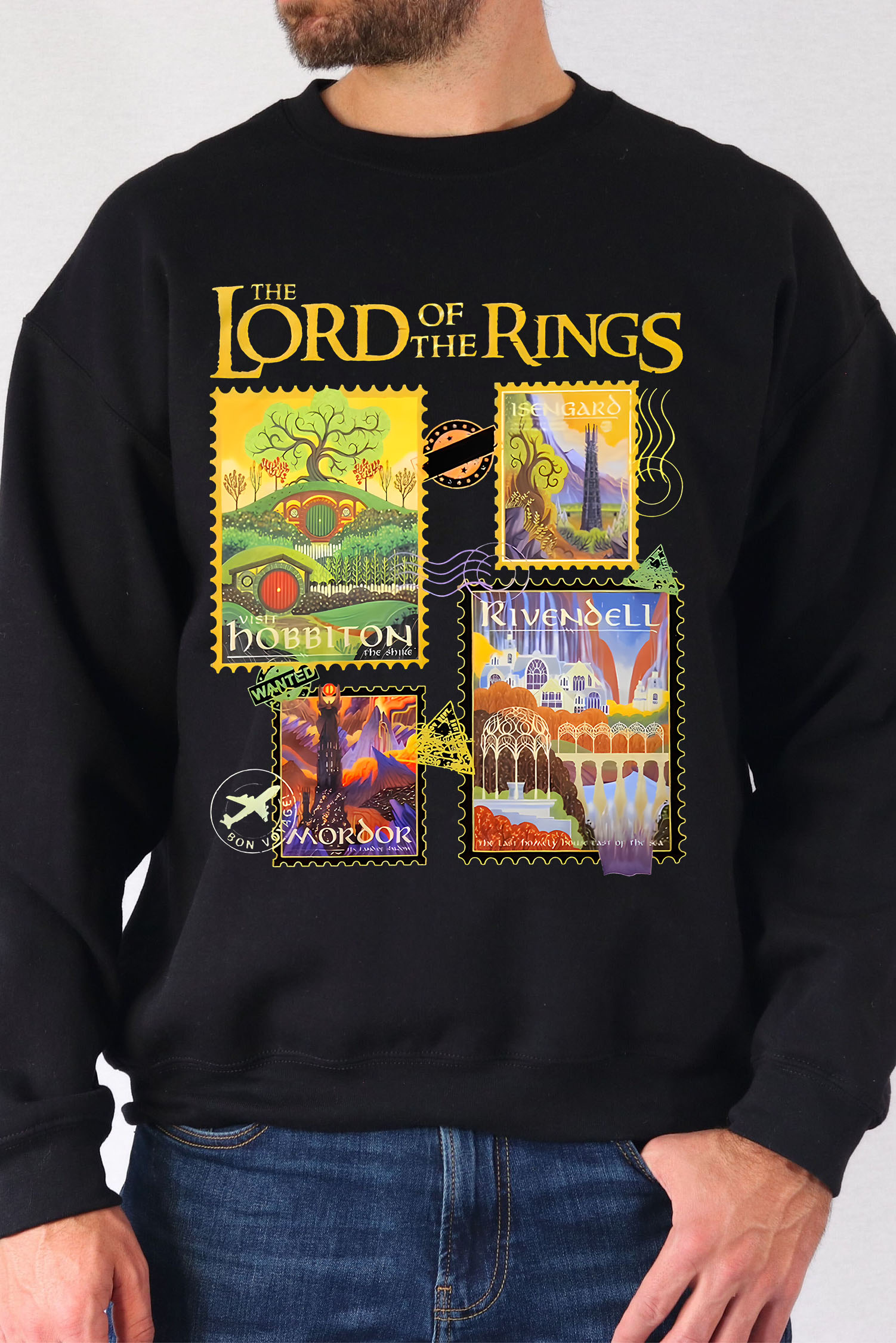 Lord of the Rings Stamp Men's Sweatshirts