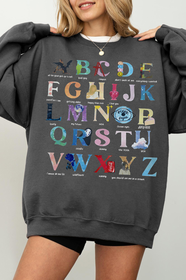 Alphabet Billie Eilish Version Sweatshirt For Women