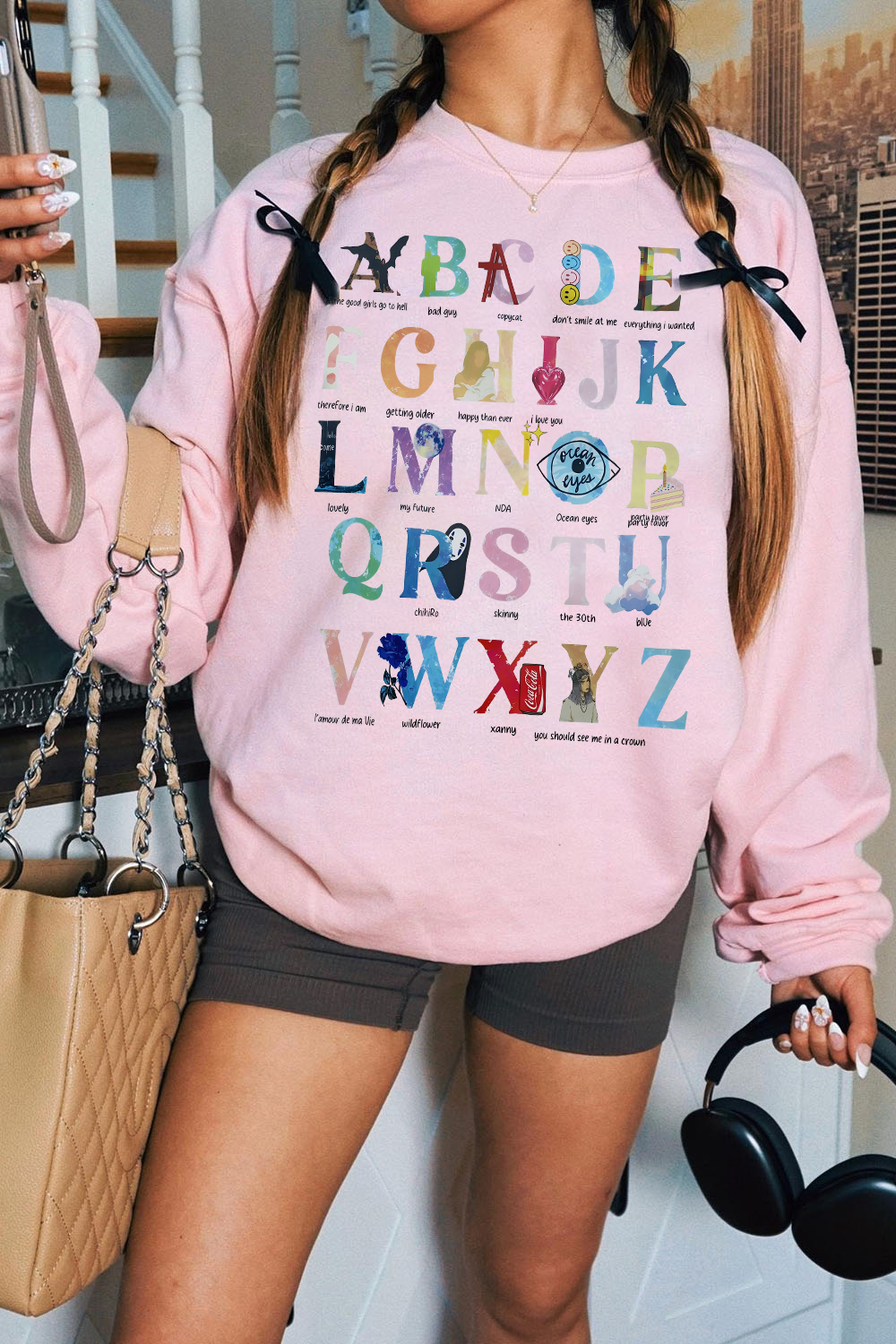Alphabet Billie Eilish Version Sweatshirt For Women