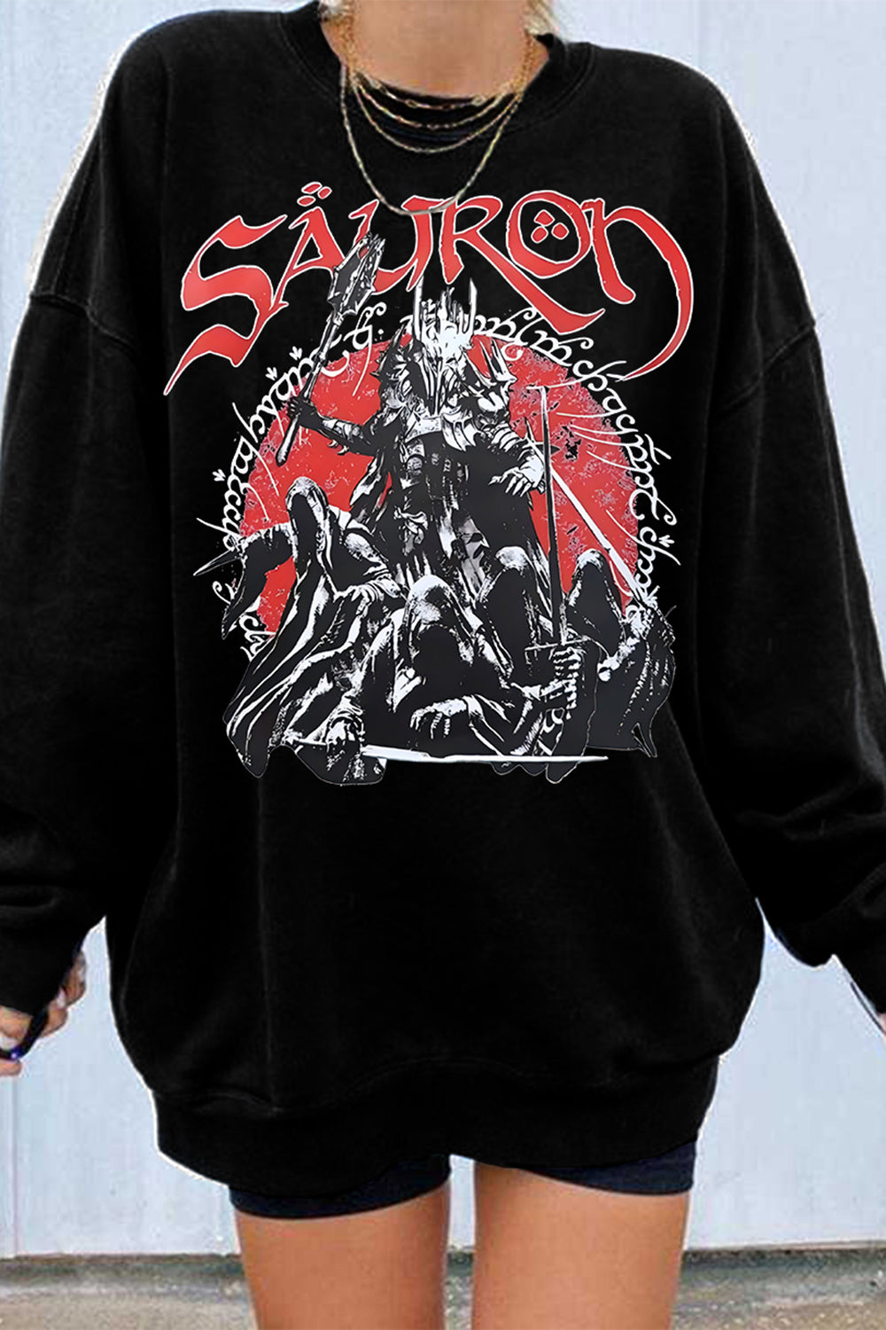 LOTR Fantasy Tolkien Sauron Graphic Sweatshirt For Women
