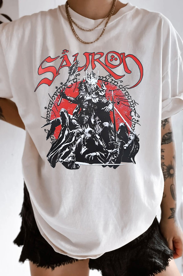 LOTR Fantasy Tolkien Sauron Graphic Tee For Women