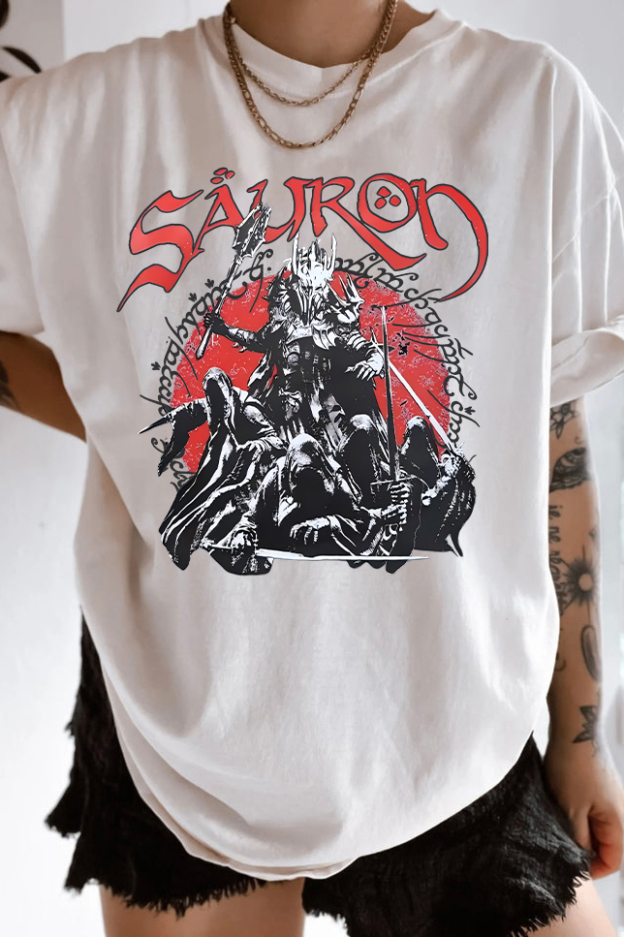 LOTR Fantasy Tolkien Sauron Graphic Tee For Women