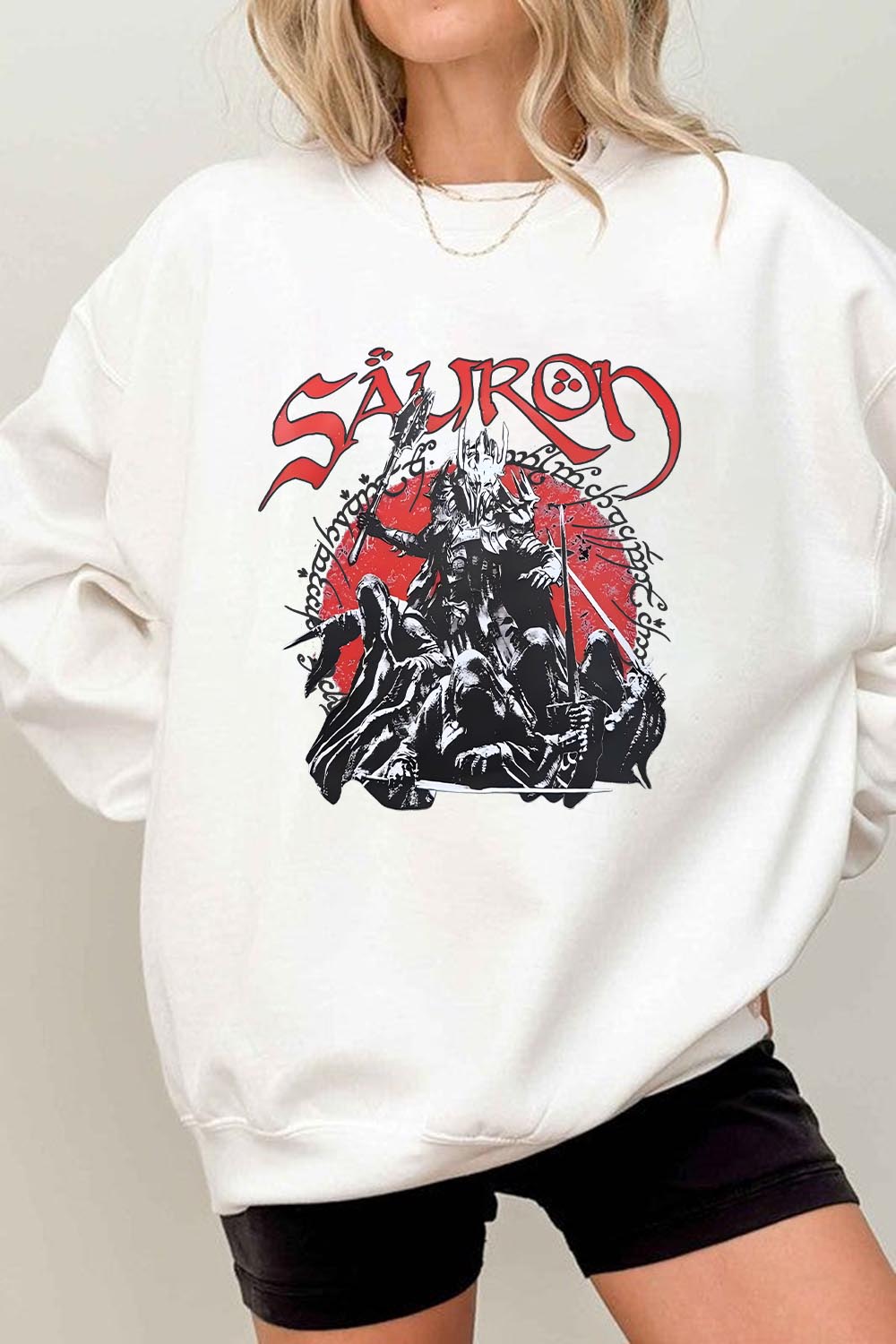 LOTR Fantasy Tolkien Sauron Graphic Sweatshirt For Women