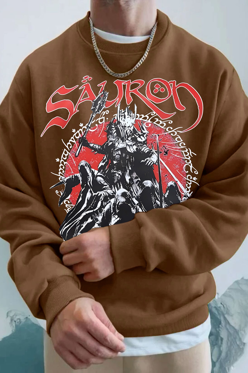 LOTR Fantasy Tolkien Sauron Graphic Sweatshirt For Men