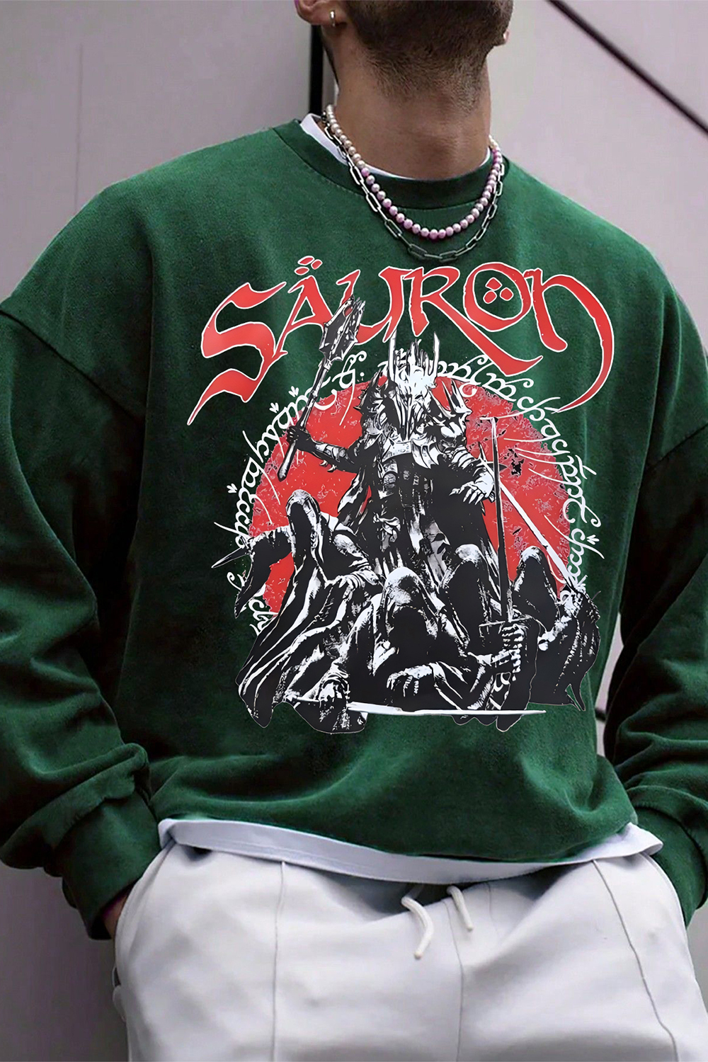 LOTR Fantasy Tolkien Sauron Graphic Sweatshirt For Men