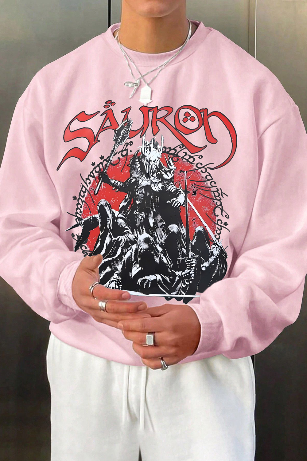 LOTR Fantasy Tolkien Sauron Graphic Sweatshirt For Men
