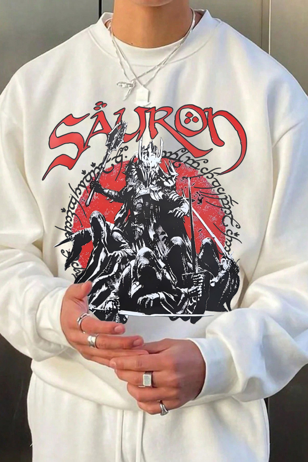 LOTR Fantasy Tolkien Sauron Graphic Sweatshirt For Men
