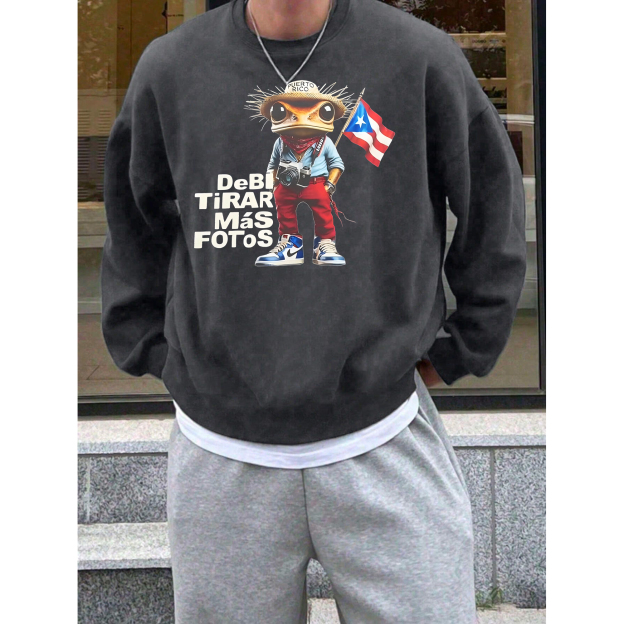 Bad Bunny DTMF Frog Flag Sweatshirt For Men