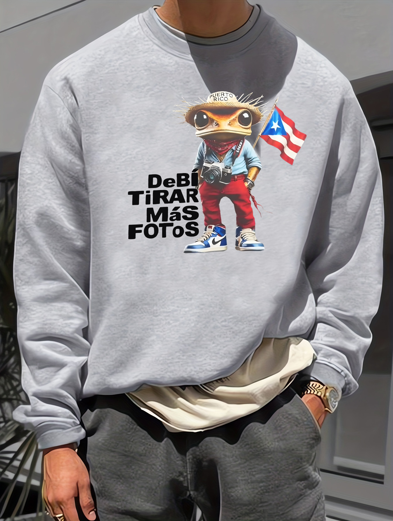 Bad Bunny DTMF Frog Flag Sweatshirt For Men