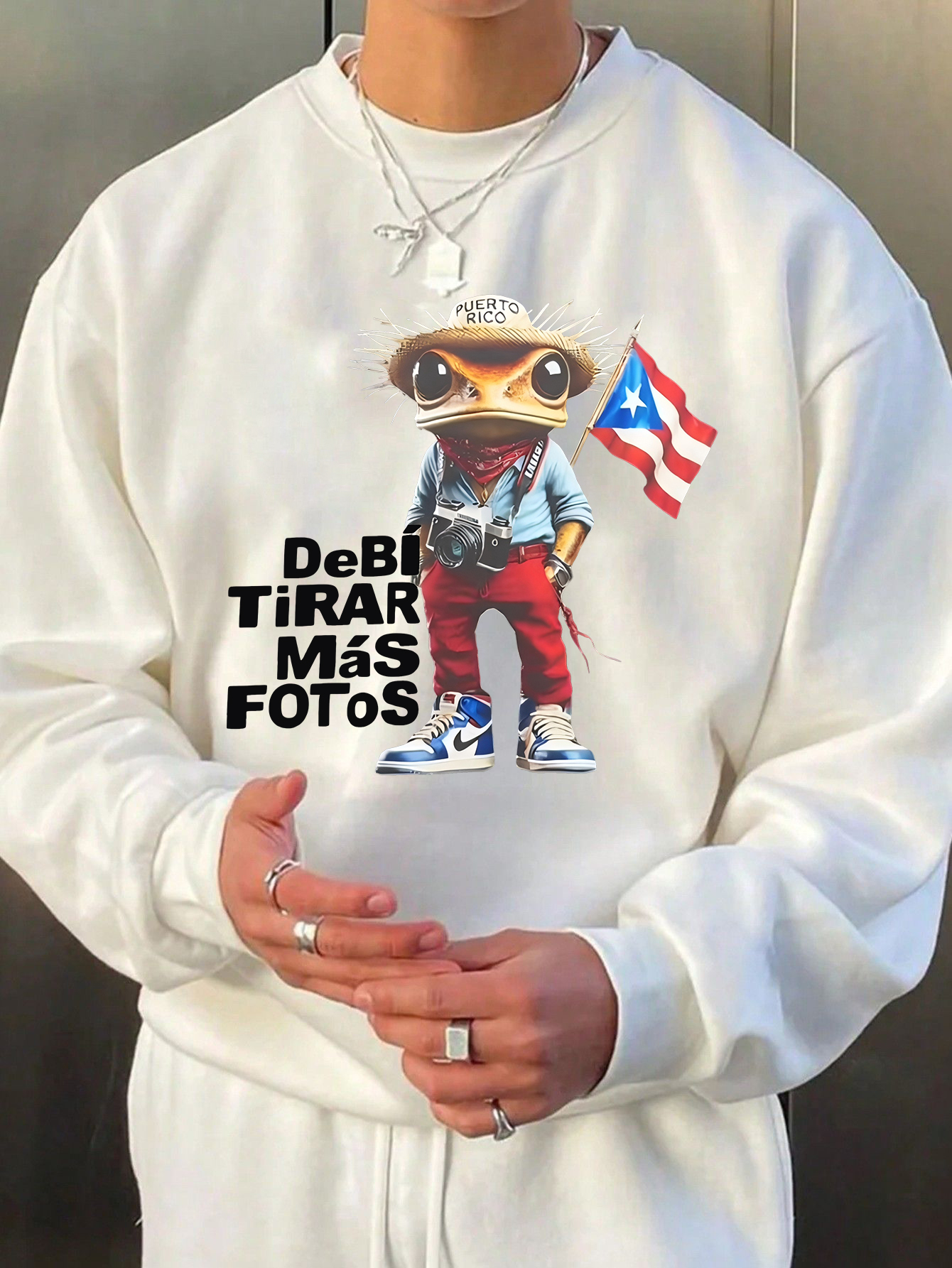 Bad Bunny DTMF Frog Flag Sweatshirt For Men