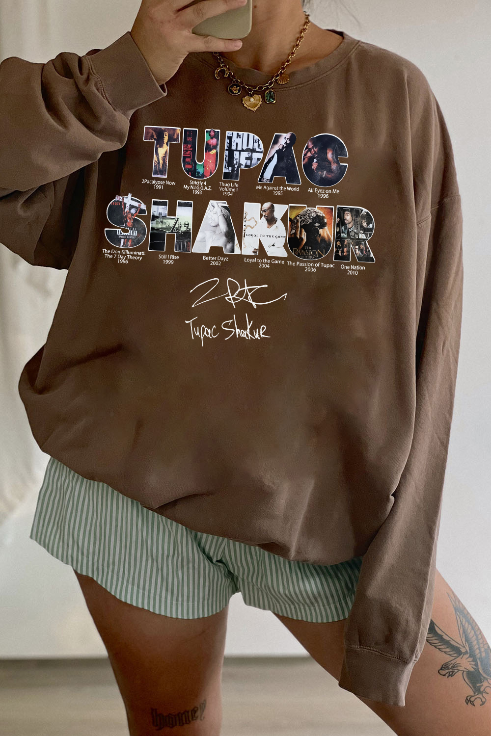 2pacs Hakur Album Sweatshirt For Women