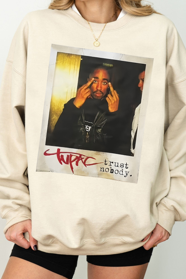 Rapper Tupac Graphic Sweatshirt For Women