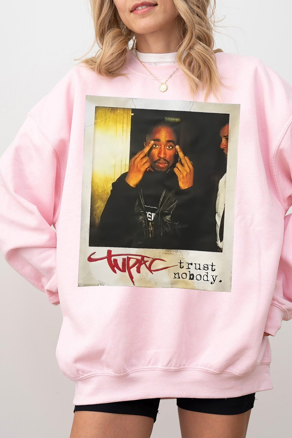 Rapper Tupac Graphic Sweatshirt For Women