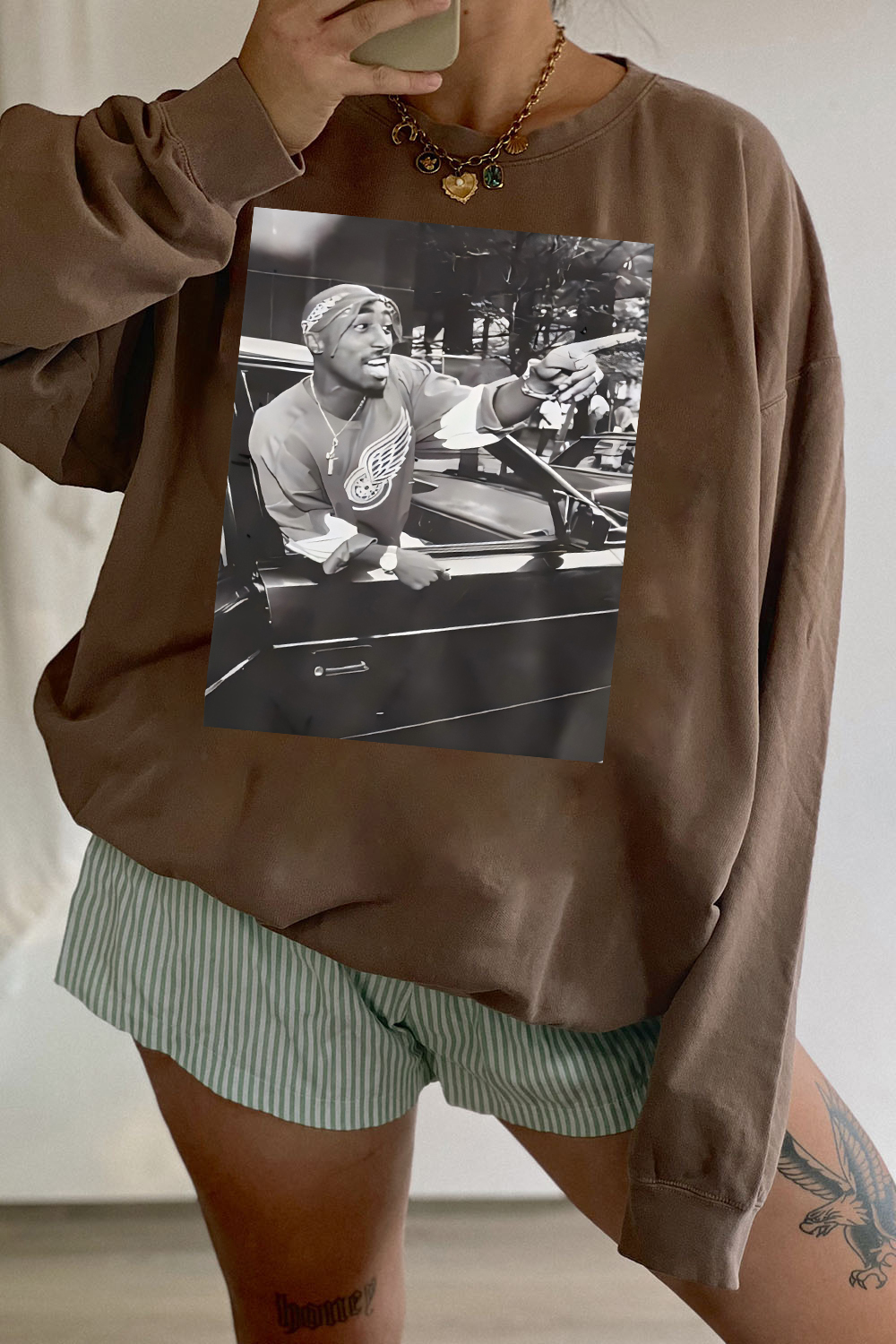 Tupac Shakur Graphic Sweatshirt For Women
