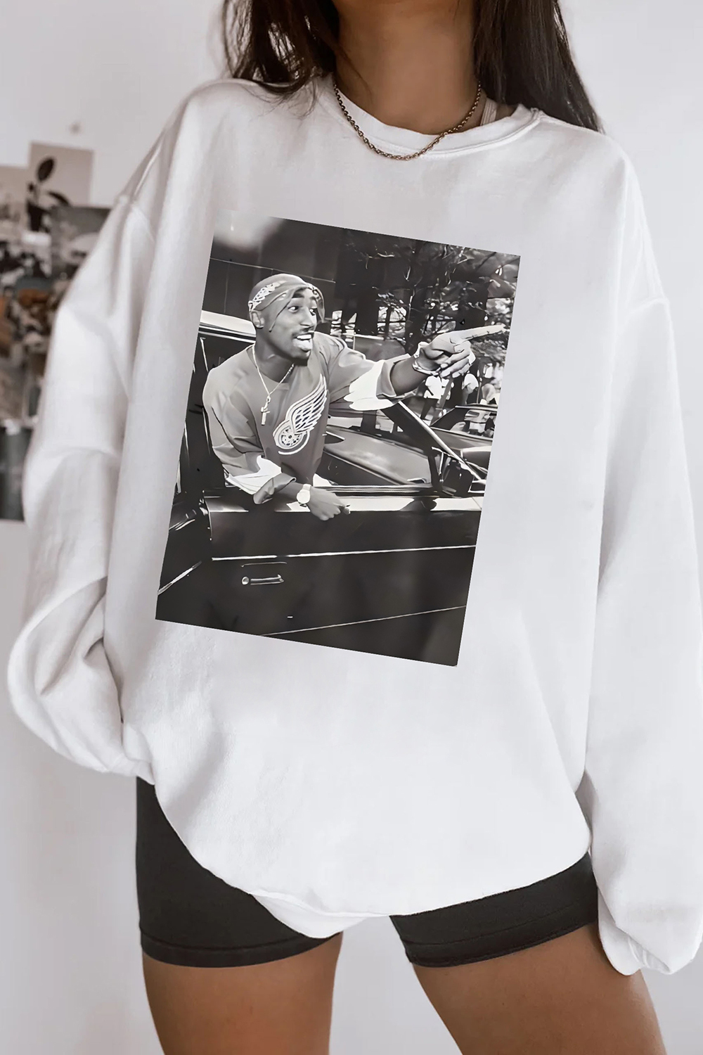 Tupac Shakur Graphic Sweatshirt For Women