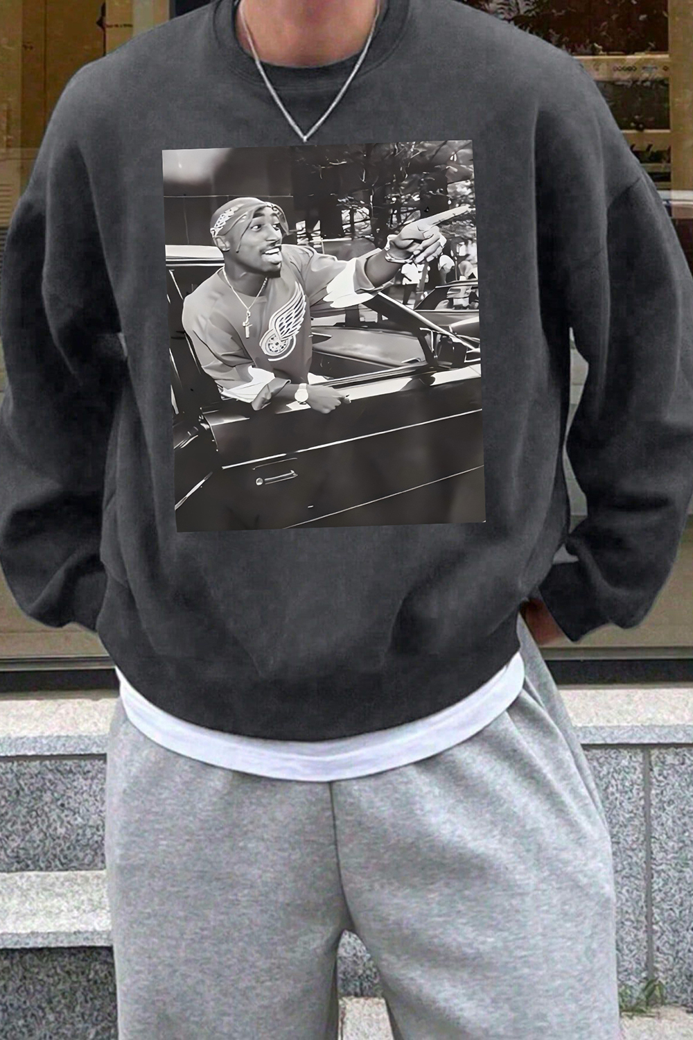 Tupac Shakur Graphic Sweatshirt For Men