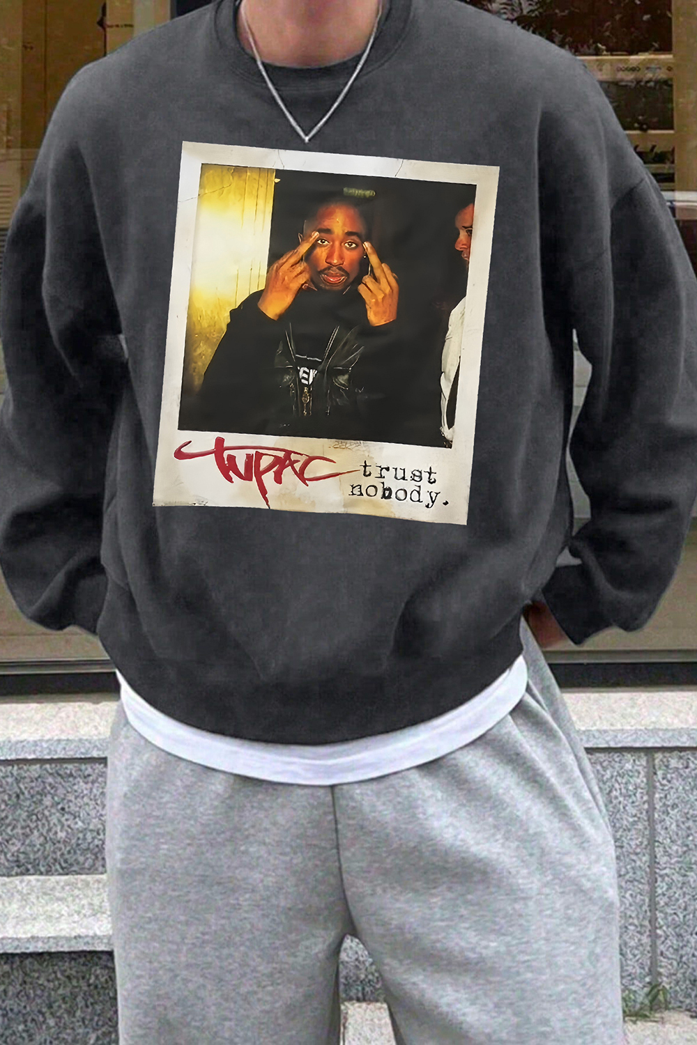 Rapper Tupac Graphic Tee For Men