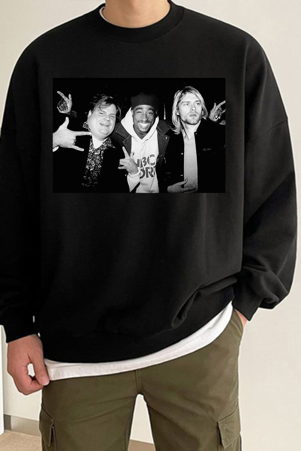 Legend Chris Farley 2Pac Shakur and Kurt Cobain Sweatshirt For Men