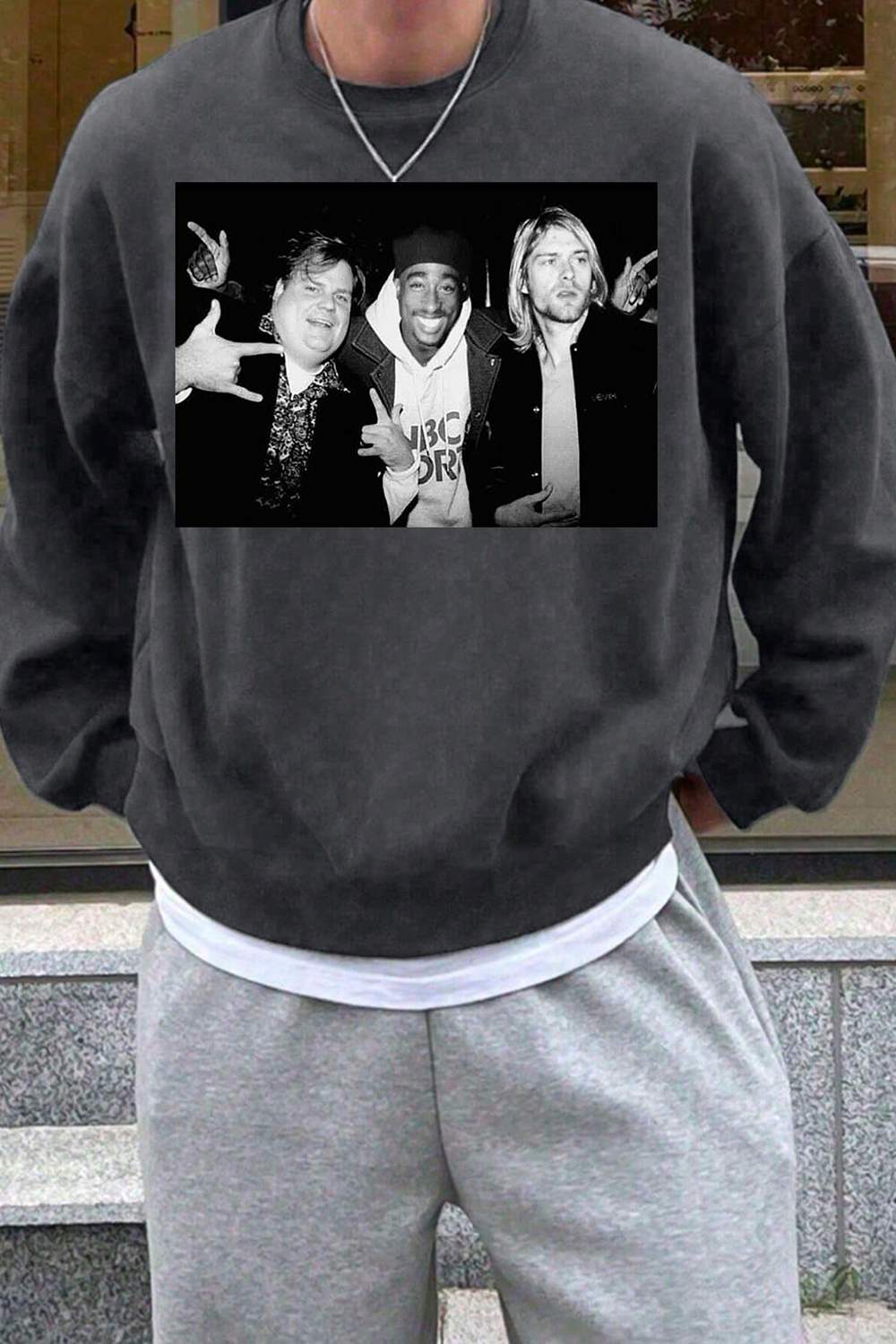 Legend Chris Farley 2Pac Shakur and Kurt Cobain Tee For Men