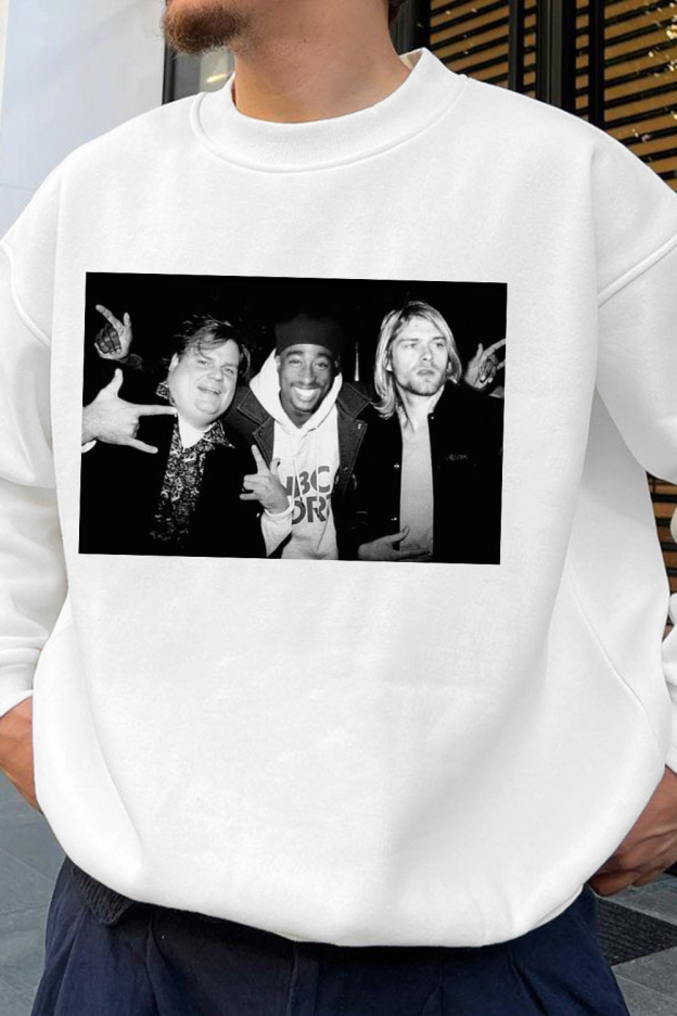 Legend Chris Farley 2Pac Shakur and Kurt Cobain Sweatshirt For Men
