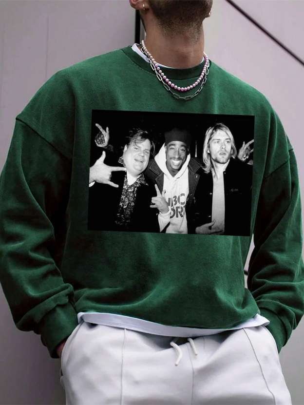 Legend Chris Farley 2Pac Shakur and Kurt Cobain Tee For Men