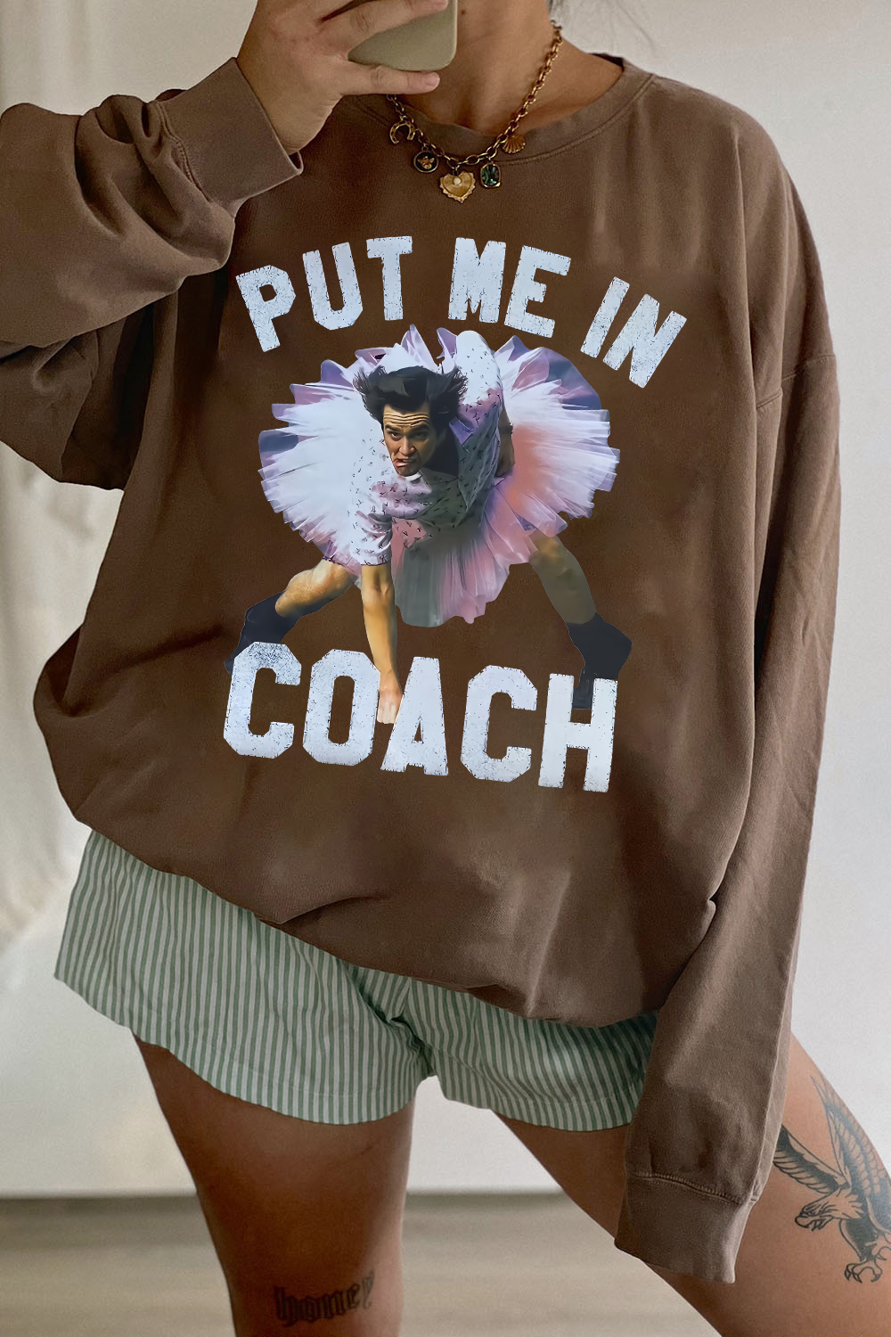 Ace Ventura Put Me In Coach Jim Carrey Funny Sweatshirt For Women