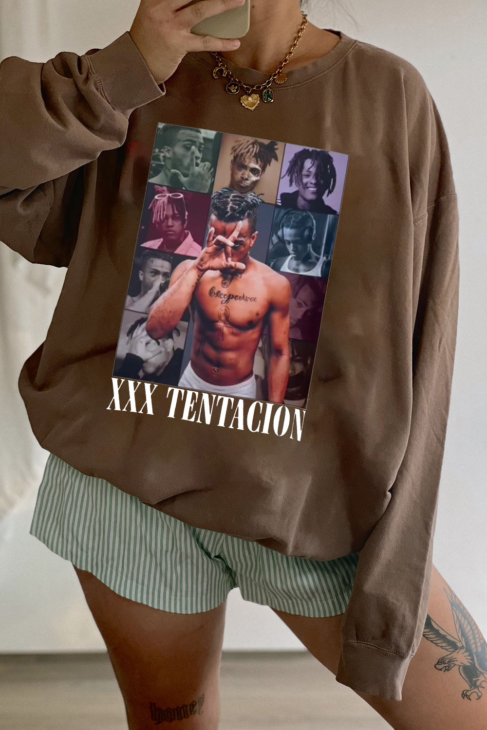 XXXTentacion Eras Inspired Vintage Rap A4 – Women sweatshirt