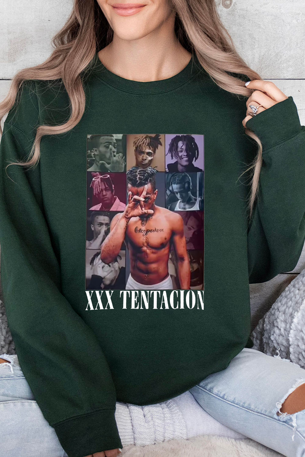 XXXTentacion Eras Inspired Vintage Rap A4 – Women sweatshirt