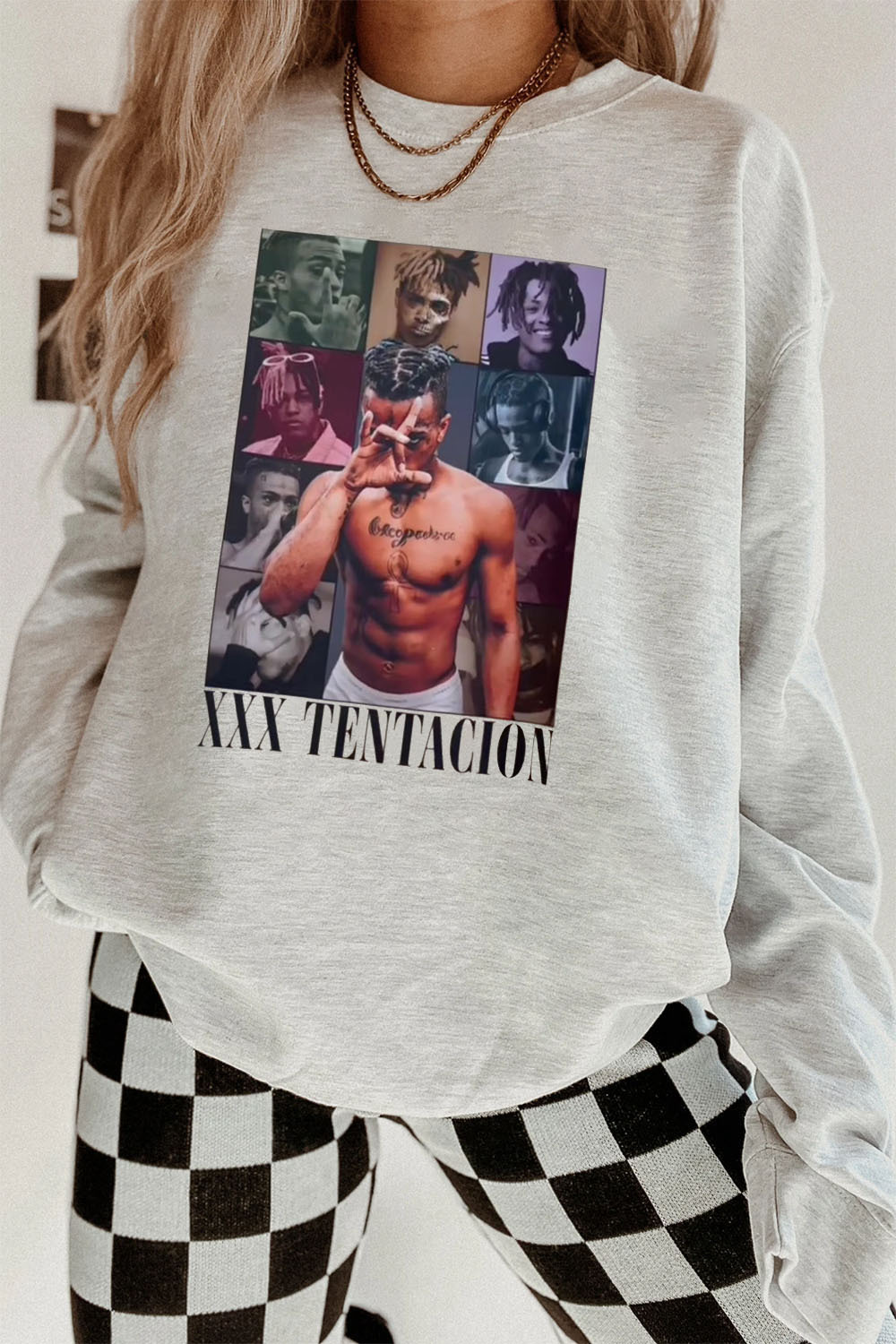 XXXTentacion Eras Inspired Vintage Rap A4 – Women sweatshirt
