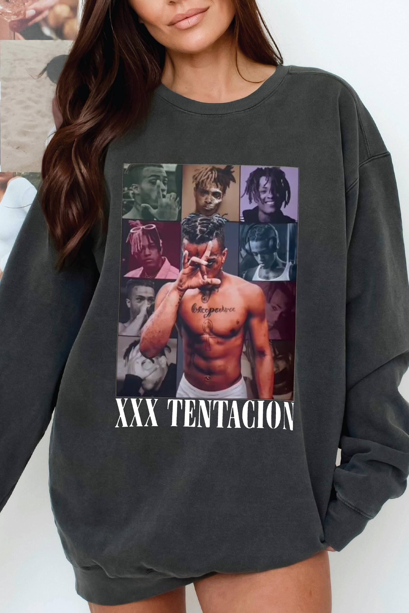 XXXTentacion Eras Inspired Vintage Rap A4 – Women sweatshirt