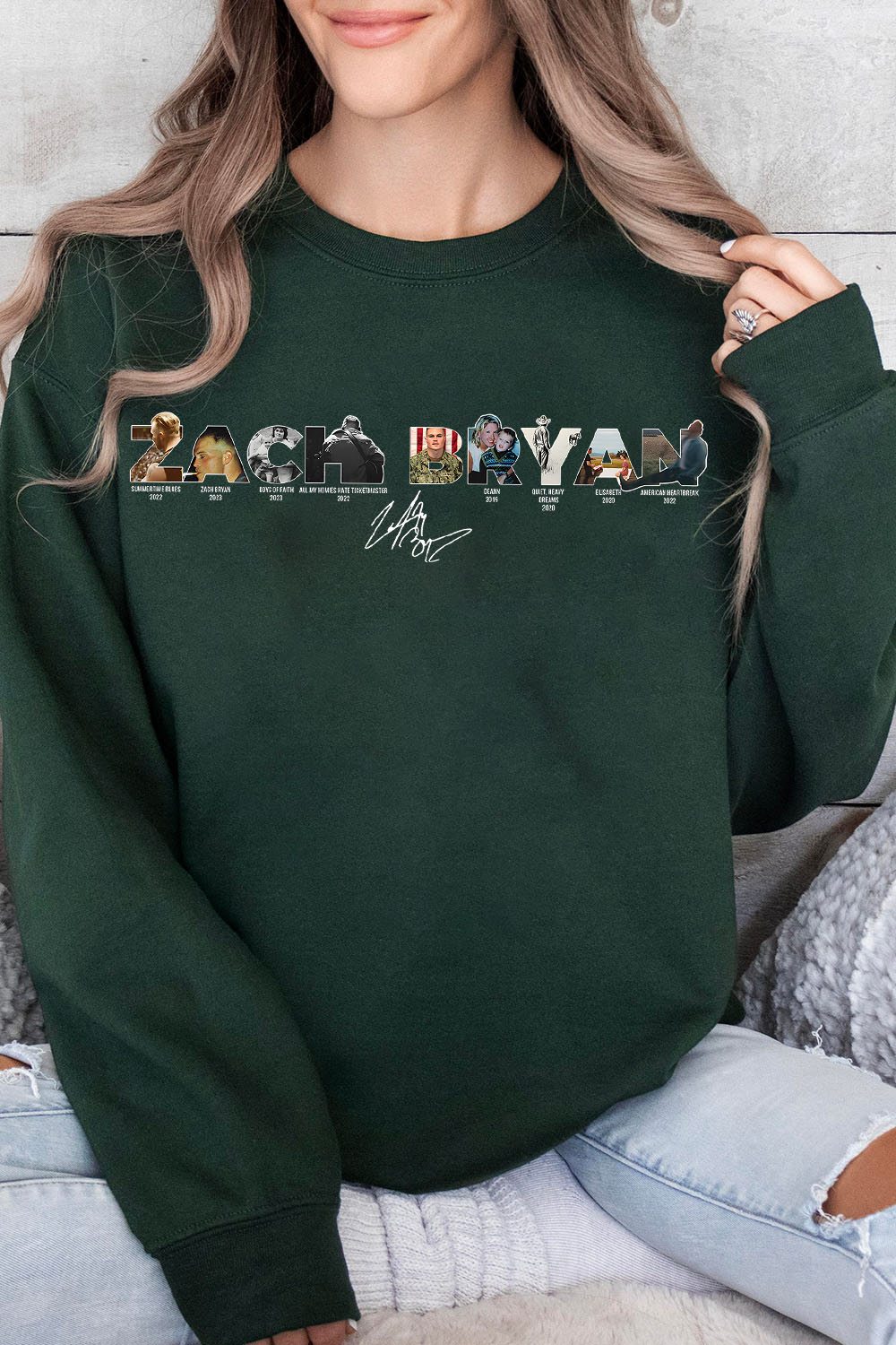 Zach Bryan lettering sweatshirt