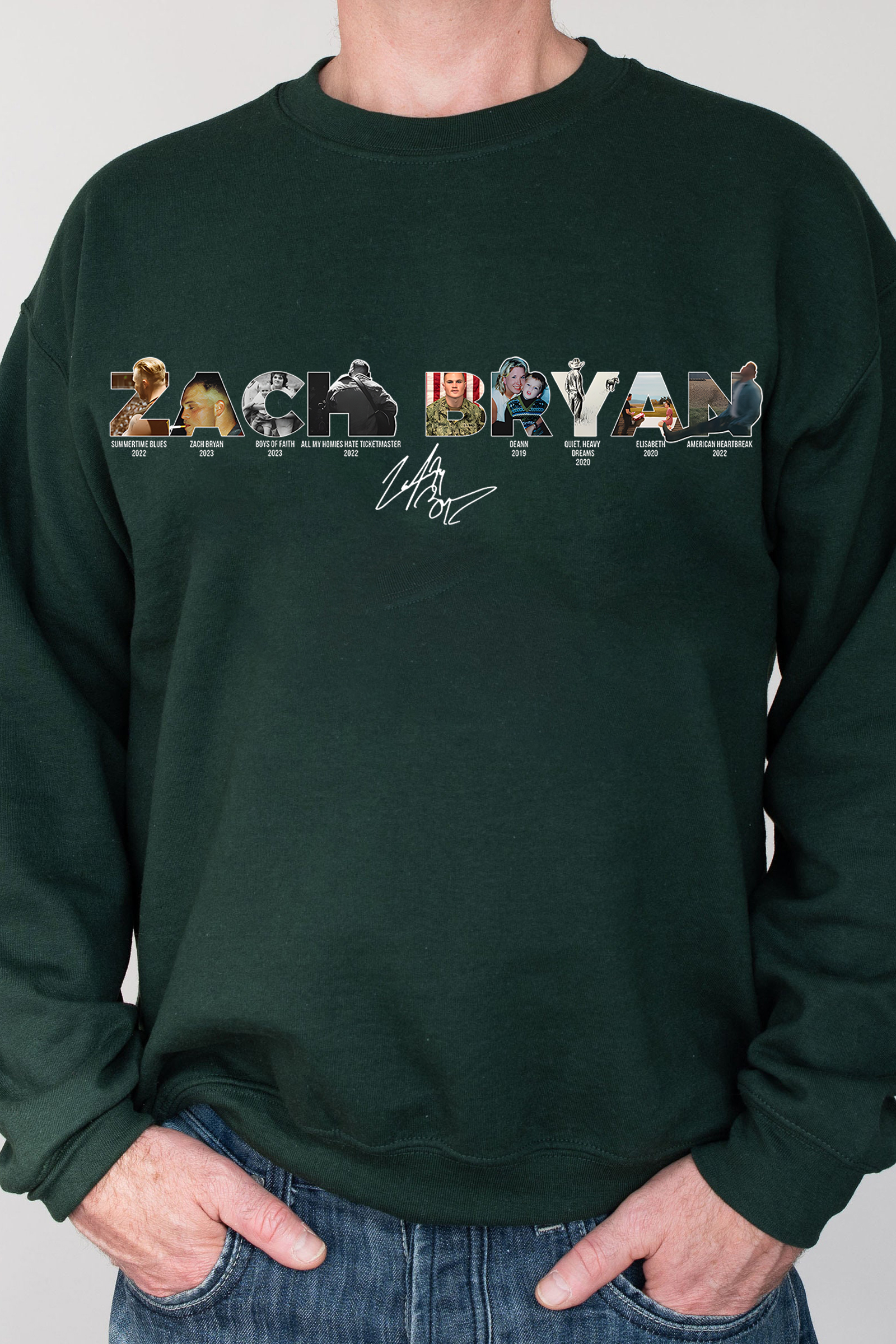 Zach Bryan personalized lettering sweatshirt