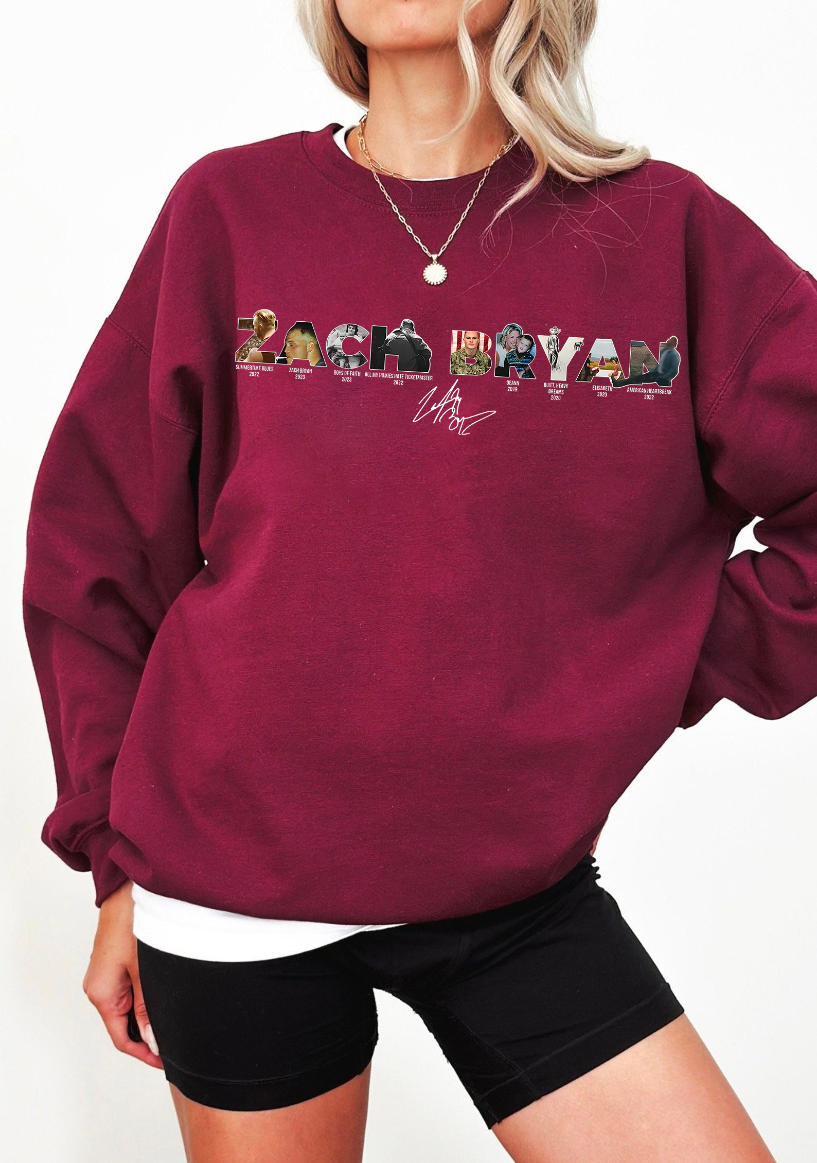 Zach Bryan lettering sweatshirt