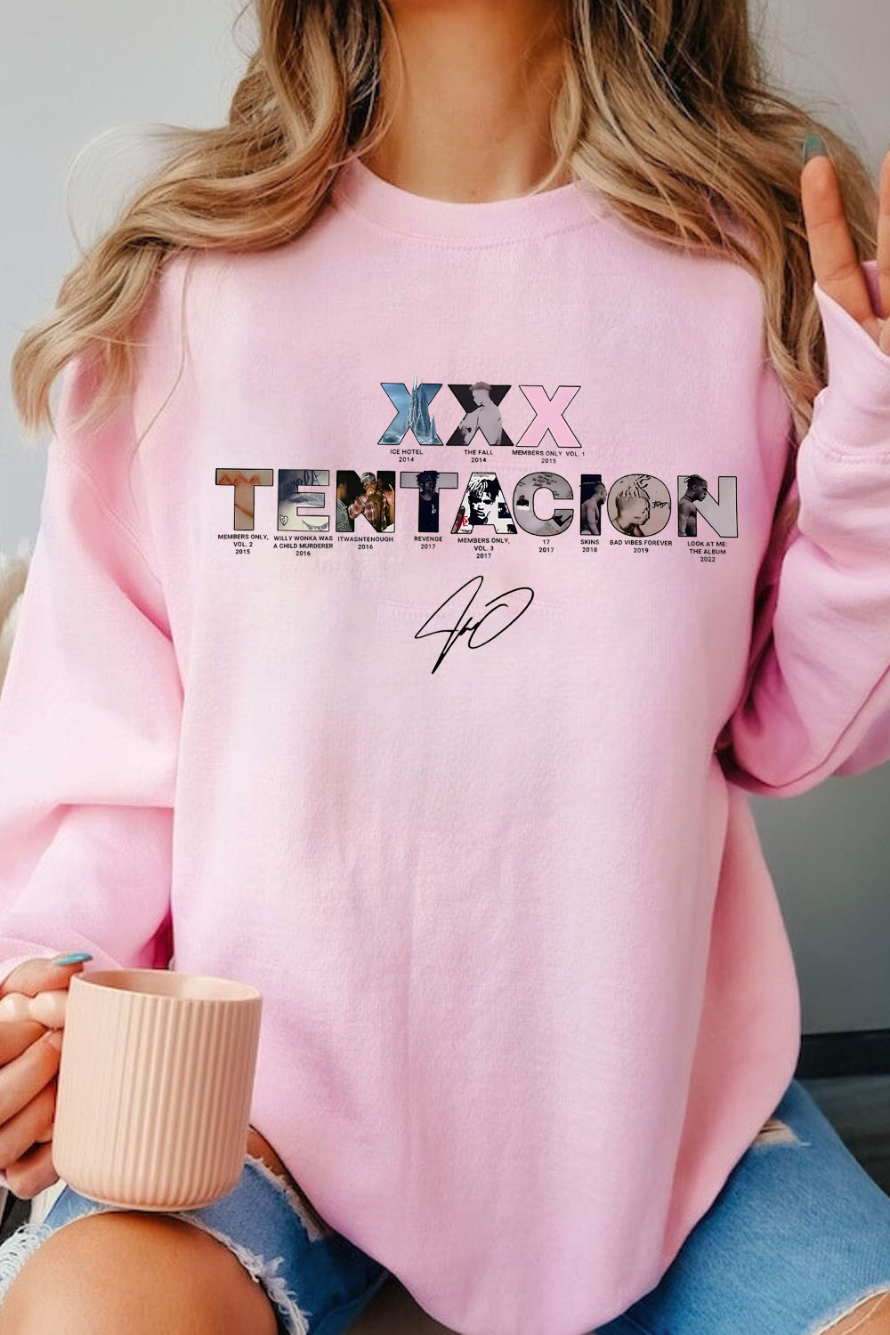 XXXTentacion Inspired Vintage Rap Shirt a6 – Women sweatshirt