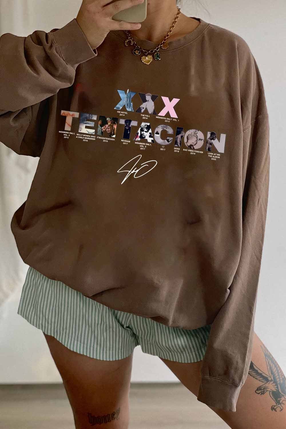 XXXTentacion Inspired Vintage Rap Shirt a6 – Women sweatshirt