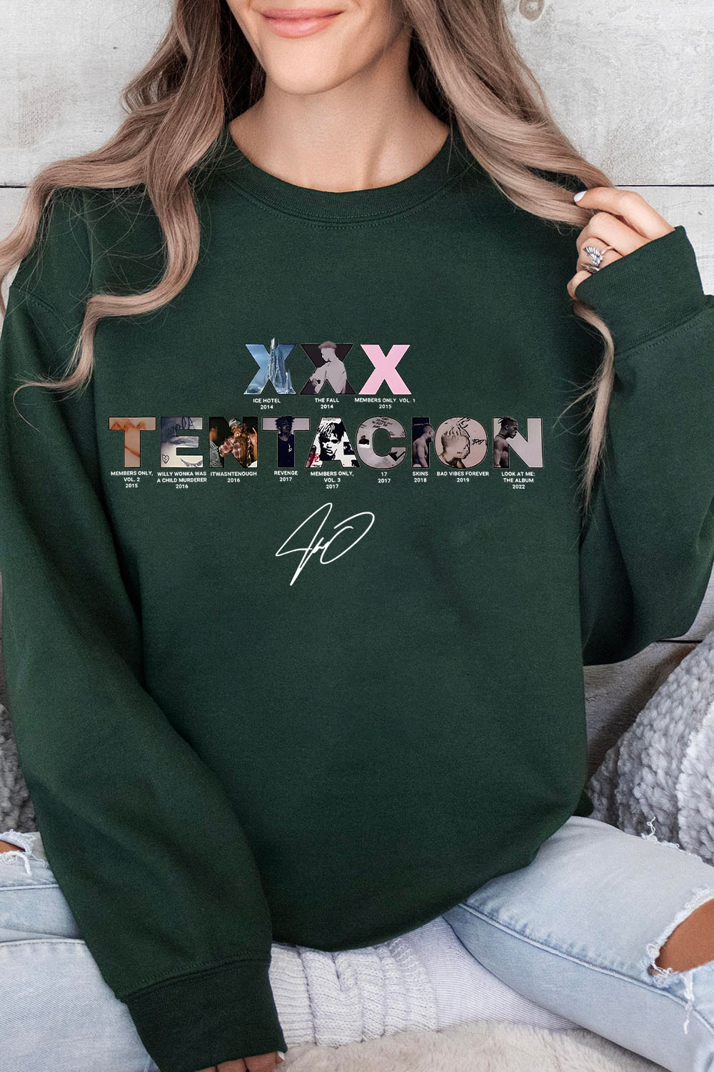 XXXTentacion Inspired Vintage Rap Shirt a6 – Women sweatshirt