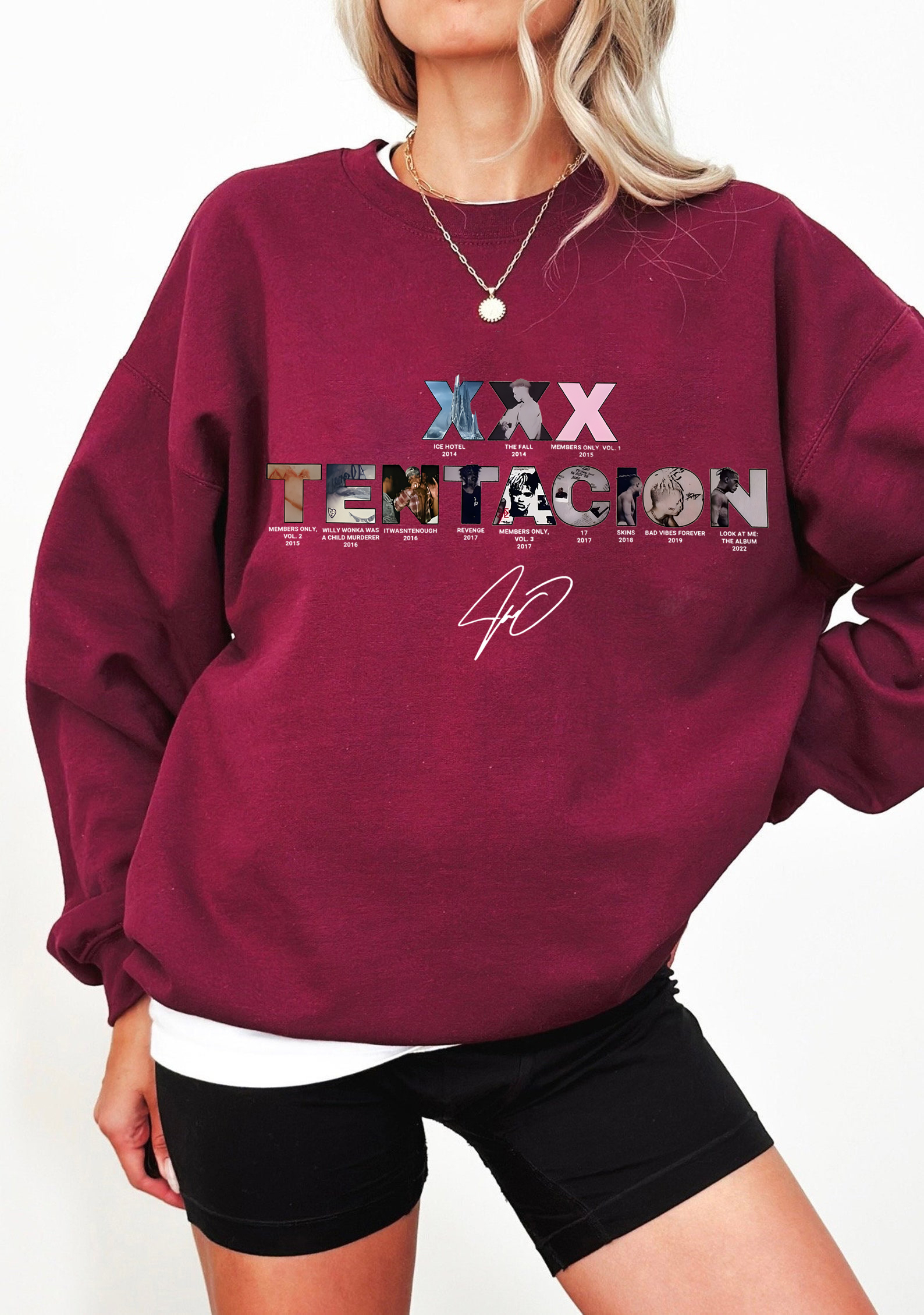 XXXTentacion Inspired Vintage Rap Shirt a6 – Women sweatshirt