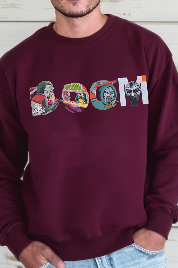 MF "DOOM" Type Collage Print – Men sweatshirt