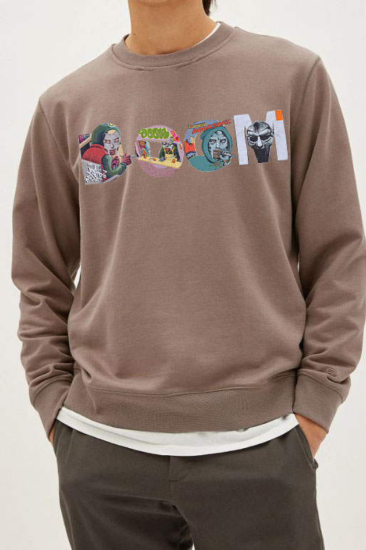 MF "DOOM" Type Collage Print – Men sweatshirt