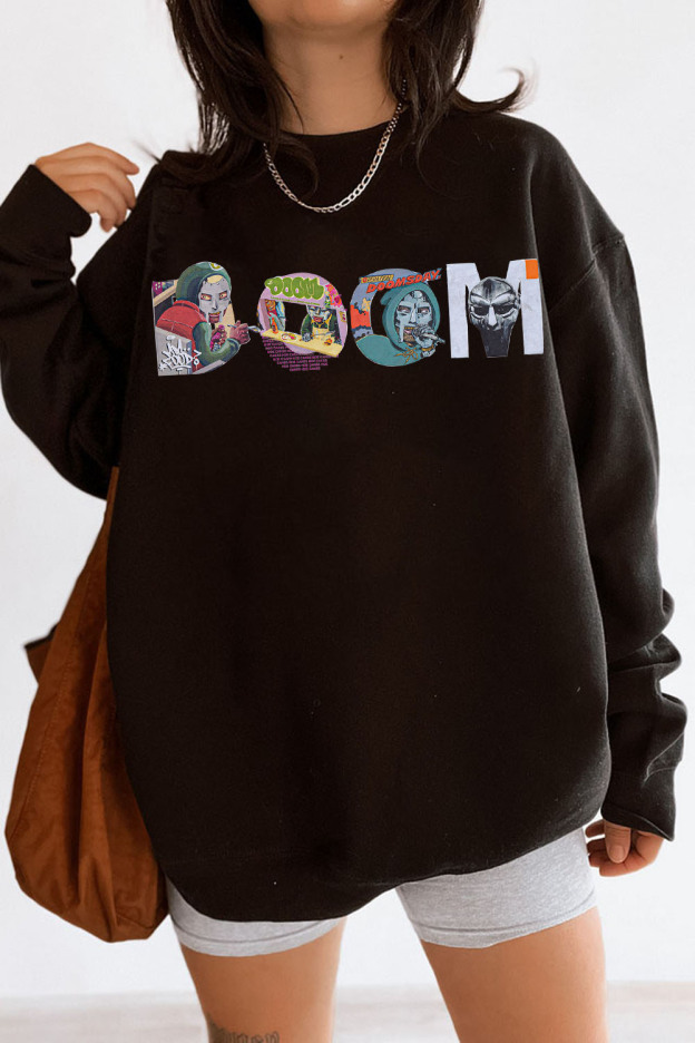 MF "DOOM" Type Collage Print Sweatshirts