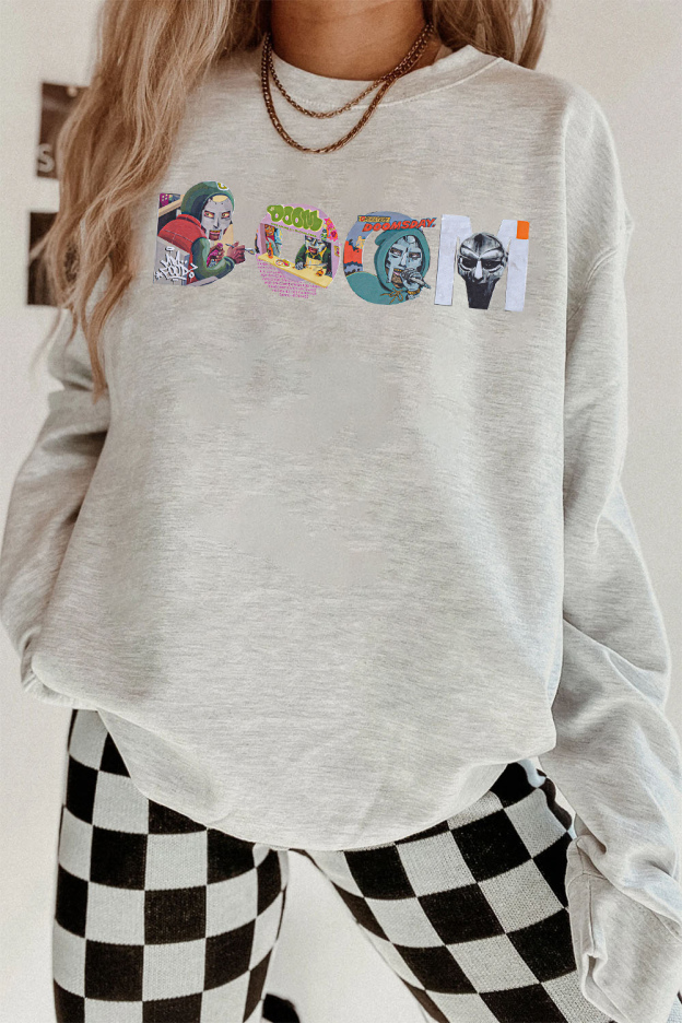 MF "DOOM" Type Collage Print Sweatshirts