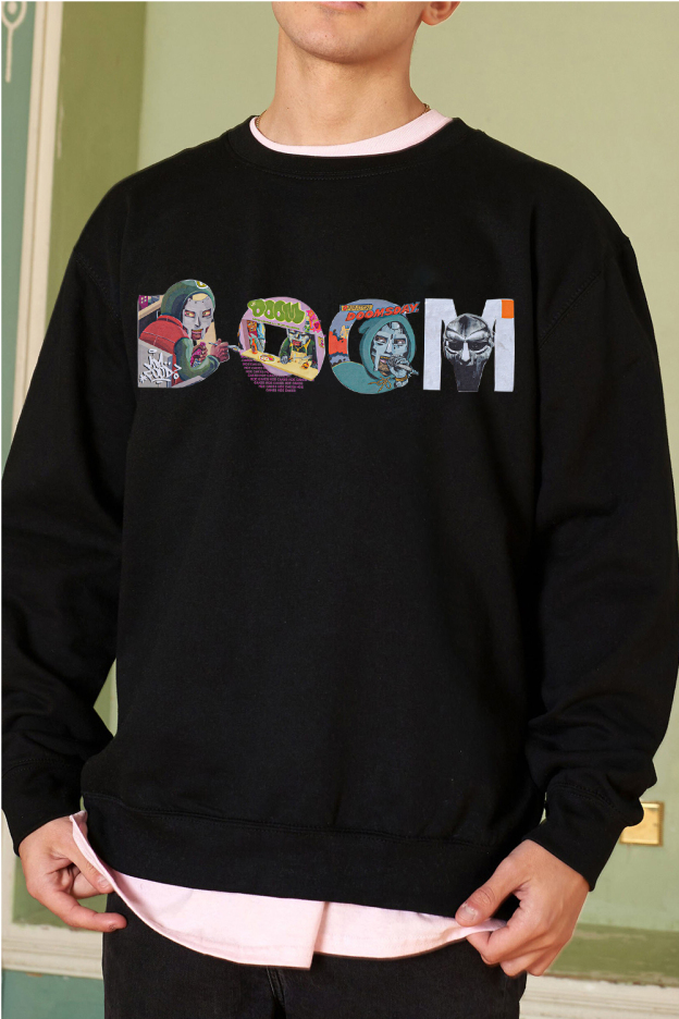 MF "DOOM" Type Collage Print – Men sweatshirt