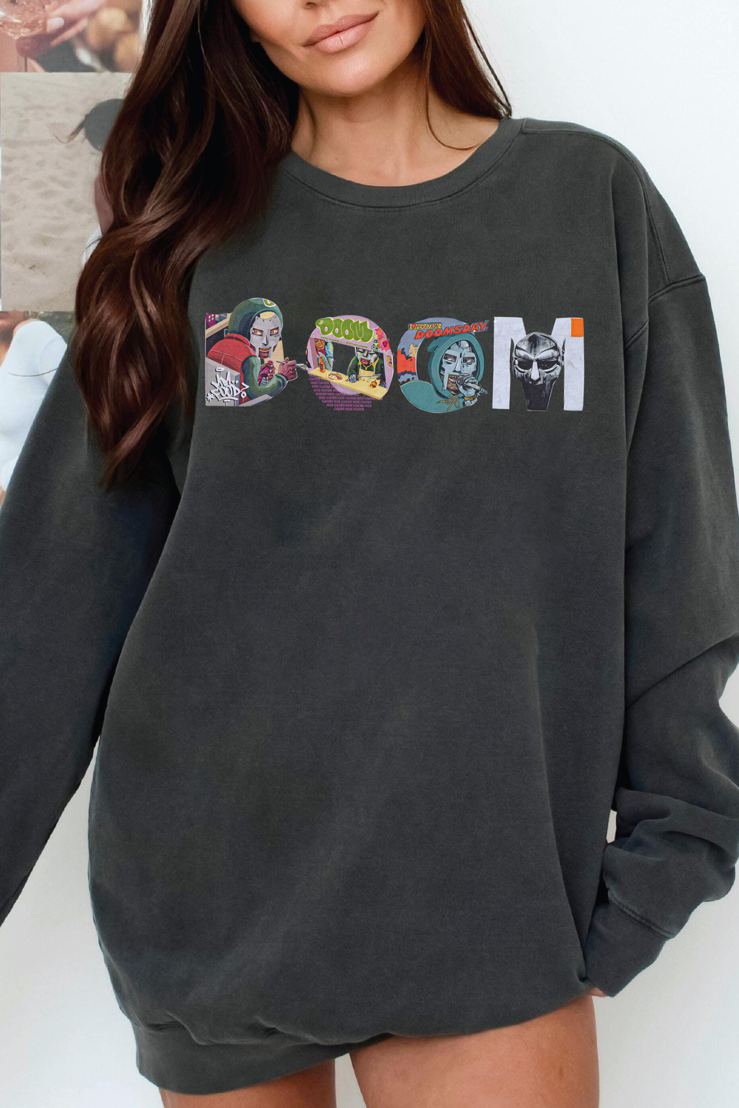 MF "DOOM" Type Collage Print Sweatshirts